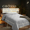 Sommerdecke Steppbett leicht Polyester Hellgrau 135x200 cm