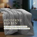 Sommerdecke Steppbett leicht Polyester Hellgrau 135x200 cm