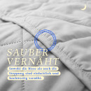 Sommerdecke Steppbett leicht Polyester Hellgrau 135x200 cm