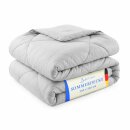 Sommerdecke Steppbett leicht Polyester Hellgrau 200x200 cm