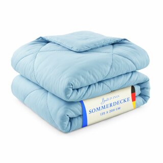 Sommerdecke Steppbett leicht Polyester Hellblau 135x200 cm