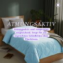 Sommerdecke Steppbett leicht Polyester Hellblau 135x200 cm