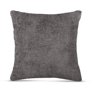 Kissenhülle Chenille Cross 60 cm x 60 cm Silber