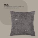 Dekorative Chenille Kissenhülle 60x60cm Silber
