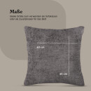 Kissenhülle aus Chenille hochwertig 60x60cm Silber