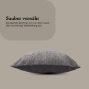 Kissenhülle aus Chenille hochwertig 60x60cm Silber