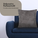 Kissenhülle aus Chenille hochwertig 60x60cm Silber