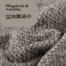 Kissenhülle aus Chenille hochwertig 60x60cm Silber