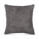 Kissenhülle Chenille Cross 60 cm x 60 cm Silber