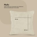 Dekorative Chenille Kissenhülle 60x60cm Offwhite