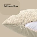 Dekorative Chenille Kissenhülle 60x60cm Offwhite