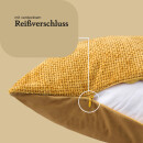 Kissenhülle aus Chenille hochwertig 60x60cm Senf