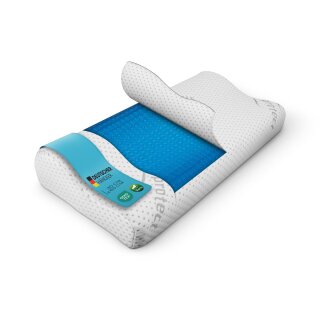 Nackenstützkissen "Silver Protect" aus Memory-Schaum 30x60cm mit Gel Pad