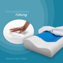 Nackenstützkissen "Silver Protect" aus Memory-Schaum 30x60cm mit Gel Pad