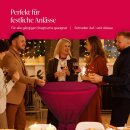 Stehtischhusse mit Schleife Polyester-Stretch Ø60x145cm Rot