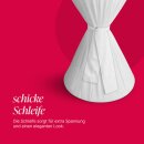 Stehtischhusse mit Schleife Polyester-Stretch Ø60x145cm Weiß