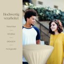 Stehtischhusse Polyester-Stretch Ø80x145cm Creme