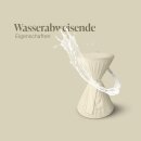 Stehtischhusse mit Schleife Polyester-Stretch Ø60x145cm Champagner