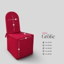 Stuhlhusse mit rundem Abschluss für Events/Gastro Rot