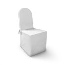Stuhlhusse mit rundem Abschluss für Events/Gastro Weiß