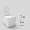 Stuhlhusse mit rundem Abschluss für Events/Gastro Weiß