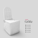 Stuhlhusse - runder Abschluss Weiß