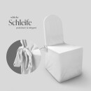 Stuhlhusse - runder Abschluss Weiß