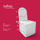 Stuhlhusse - runder Abschluss Weiß