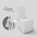 Stuhlhusse - gerader Abschluss Weiß