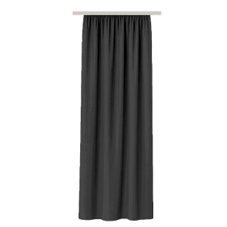 Gardine Blickdicht "Ellen" mit Universalband - 140x245 cm - Schwarz