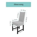 Stuhlhusse mit geradem Abschluss für Heim/Gastro Baumwolle Silber - 1er Pack