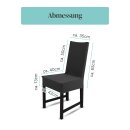 Stuhlhusse mit geradem Abschluss für Heim/Gastro Baumwolle Schwarz - 2er Pack