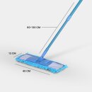 Bodenwischer Wischmopp aus Mikrovelour/Chenille Hellblau