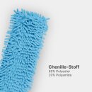 Bodenwischer Wischmopp aus Mikrovelour/Chenille Hellblau