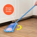 Bodenwischer Wischmopp aus Mikrovelour/Chenille Hellblau