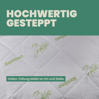 Kopfkissen "Bamboo Mesh" mit Bambusveredelung 40x80 cm