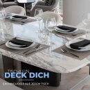 Platzset Tischset in Lederoptik 46x33cm Schwarz/Hellgrau (Uni) 4er Set