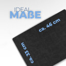 Platzset Tischset in Lederoptik 46x33cm Schwarz/Hellgrau (Struktur) 4er Set