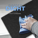 Platzset Tischset in Lederoptik 46x33cm Schwarz/Hellgrau (Struktur) 6er Set