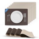 Platzset Tischset in Lederoptik 46x33cm Beige/Braun (Uni)...
