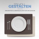 Platzset Tischset in Lederoptik 46x33cm Beige/Braun (Uni) 6er Set