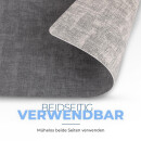Platzset Tischset in Lederoptik 46x33cm Grau/Dunkelgrau (Struktur) 4er Set