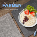 Platzset Tischset in Lederoptik 46x33cm Grau/Dunkelgrau (Struktur) 4er Set