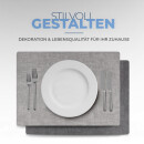 Platzset Tischset in Lederoptik 46x33cm Grau/Dunkelgrau (Struktur) 4er Set