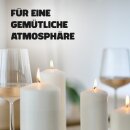 Stumpenkerzen "Schwarz", Größe Ø7cm x Höhe: 8 cm, Wachskerzen lange Brenndauer bis zu 20h - unparfümierte Säulenkerze