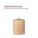 Stumpenkerzen Wachs unparfümiert Beige Ø7cm x 8cm
