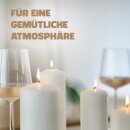 Stumpenkerzen Wachs unparfümiert Beige Ø7cm x 8cm