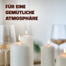 Stumpenkerzen Wachs unparfümiert Braun Ø7cm x 12cm