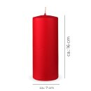 Stumpenkerzen Wachs unparfümiert Dunkelrot Ø7cm x 16cm