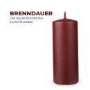 Stumpenkerzen Wachs unparfümiert Braun Ø7cm x 16cm